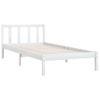 Estructura De Cama De Madera Maciza De Pino Blanco 100x200 Cm Vidaxl