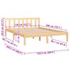 Estructura De Cama Madera Maciza De Pino 120x200 Cm Vidaxl