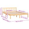 Estructura De Cama Madera Maciza De Pino 160x200 Cm Vidaxl