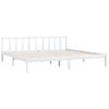 Estructura De Cama Madera Maciza Blanco Super King 180x200 Cm Vidaxl