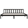 Estructura De Cama Madera Maciza Super King Negra 180x200 Cm Vidaxl