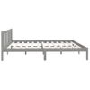 Estructura De Cama Madera Maciza De Pino Gris 200x200 Cm Vidaxl