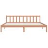 Estructura De Cama Madera Maciza Pino Marrón Miel 200x200 Cm Vidaxl