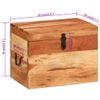 Caja De Almacenaje Madera Maciza De Acacia 39x28x31 Cm Vidaxl