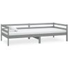 Sofá Cama Con Colchón Madera De Pino Maciza Gris 90x200 Cm Vidaxl