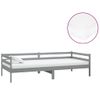 Sofá Cama Con Colchón Madera De Pino Maciza Gris 90x200 Cm Vidaxl