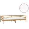 Sofá Cama Y Colchón Madera Pino Maciza Marrón Miel 90x200 Cm Vidaxl