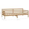 Sofá Cama Y Colchón Madera Pino Maciza Marrón Miel 90x200 Cm Vidaxl