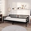 Sofá Cama Con Colchón Madera De Pino Maciza Negro 90x200 Cm Vidaxl