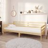 Sofá Cama Con Colchón Madera De Pino Maciza 90x200 Cm Vidaxl