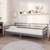 Sofá Cama Con Colchón Madera De Pino Maciza Gris 90x200 Cm Vidaxl