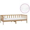 Sofá Cama Y Colchón Madera Pino Maciza Marrón Miel 90x200 Cm Vidaxl