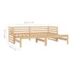 Sofá Cama Extraíble Madera Maciza De Pino 2x(90x200) Cm Vidaxl