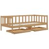 Sofá Cama Con Cajones Madera Pino Maciza Miel 90x200 Cm Vidaxl