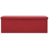 Banco Con Almacenaje Plegable Rojo Vino Tinto Pvc Vidaxl