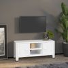 Mueble De Tv Industrial Metal Blanco 105x35x42 Cm Vidaxl