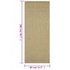 Alfombra De Sisal Natural Verde 80x200 Cm Vidaxl