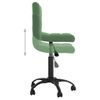 Silla De Comedor Giratoria De Terciopelo Verde Oscuro Vidaxl