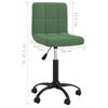 Silla De Comedor Giratoria De Terciopelo Verde Oscuro Vidaxl