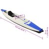 Kayak Inflable Poliéster Azul 375x72x31 Cm Vidaxl