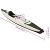 Kayak Inflable Poliéster Negro 375x72x31 Cm Vidaxl