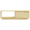 Mueble De Tv De Madera Maciza De Pino 110x30x33,5 Cm