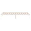 Estructura De Cama Madera De Pino Blanco Individual Uk 90x190cm