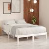 Estructura De Cama Madera Pino Blanca Doble Ru 135x190 Cm