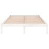 Estructura De Cama Madera Pino Blanca Súper Rey Ru 180x200 Cm