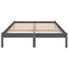 Estructura De Cama Madera Maciza De Pino Gris 200x200 Cm