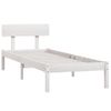 Estructura Cama Madera Pino Pequeña Individual Blanca 90x190 Cm