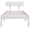 Estructura Cama Madera Pino Pequeña Individual Blanca 90x190 Cm