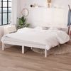 Estructura Cama Madera Pino Pequeña Doble Blanca 135x190 Cm