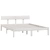 Estructura Cama Madera Pino Pequeña Doble Blanca 135x190 Cm