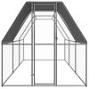 Jaula Gallinero De Exterior De Acero Galvanizado 2x6x2 M Vidaxl