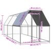 Jaula Gallinero De Exterior De Acero Galvanizado 2x6x2 M Vidaxl