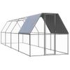 Jaula Gallinero De Exterior De Acero Galvanizado 2x8x2 M Vidaxl