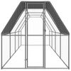 Jaula Gallinero De Exterior De Acero Galvanizado 2x8x2 M Vidaxl