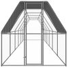 Jaula Gallinero De Exterior De Acero Galvanizado 2x12x2 M Vidaxl