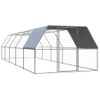 Jaula Gallinero De Exterior De Acero Galvanizado 3x10x2 M Vidaxl