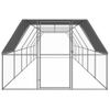 Jaula Gallinero De Exterior De Acero Galvanizado 3x12x2 M Vidaxl