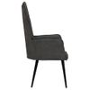 Sillón Orejero De Cuero Auténtico Negro Canela Vidaxl