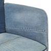 Sillón Con Reposapiés Lona Patchwork Azul Vaquero Vidaxl