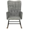 Silla Mecedora De Lona Vintage Gris Vidaxl