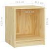 Mesitas De Noche 2 Uds Madera Maciza De Pino 35,5x33,5x41,5 Cm Vidaxl