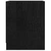 Mesita De Noche Madera Maciza De Pino Negro 35,5x33,5x41,5 Cm Vidaxl