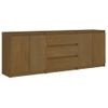 Armario Auxiliar Marrón Miel Madera Maciza De Pino 180x36x65 Cm Vidaxl