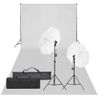 Kit De Estudio Fotográfico Con Set De Luces Y Fondo Vidaxl