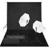 Kit De Estudio Fotográfico Con Set De Luces Y Fondo Vidaxl