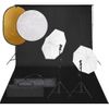 Kit De Estudio Fotográfico Con Set De Luces, Fondo Y Reflector Vidaxl